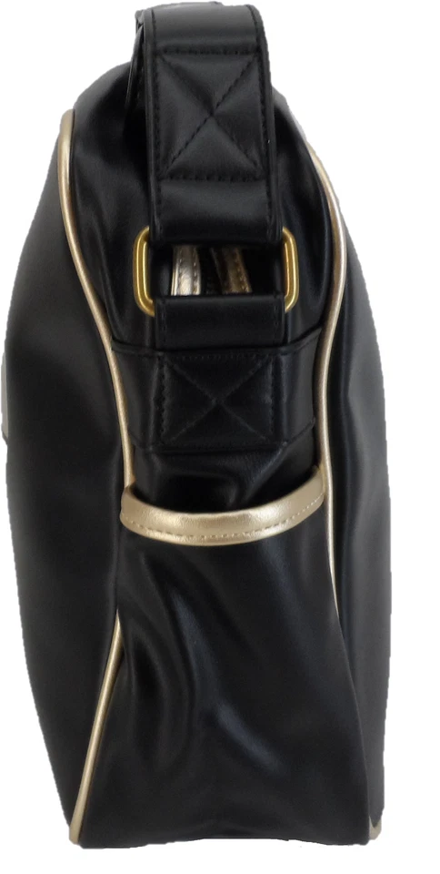 Bolso Mensajero Gola Clásico Retro Negro/Dorado Foto 3 de 3