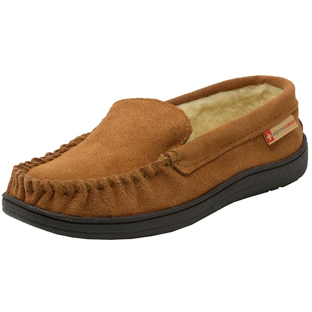 fleece lined moccasin slippers