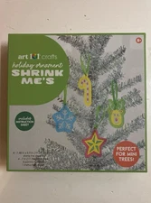 Art 101 Crafts Holiday Ornament Shrink Me’s Mini’s 4ea  Ribbon & Markers D-5