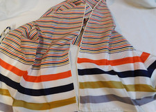 Vintage EHO 70 CHINON AZLON 30 SILK STRIPED ART SCARF rolled edge STUNNING 