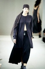 Calvin Klein Collection Vintage Spring 1993 Black Linen Tunic Shirt XS Grunge