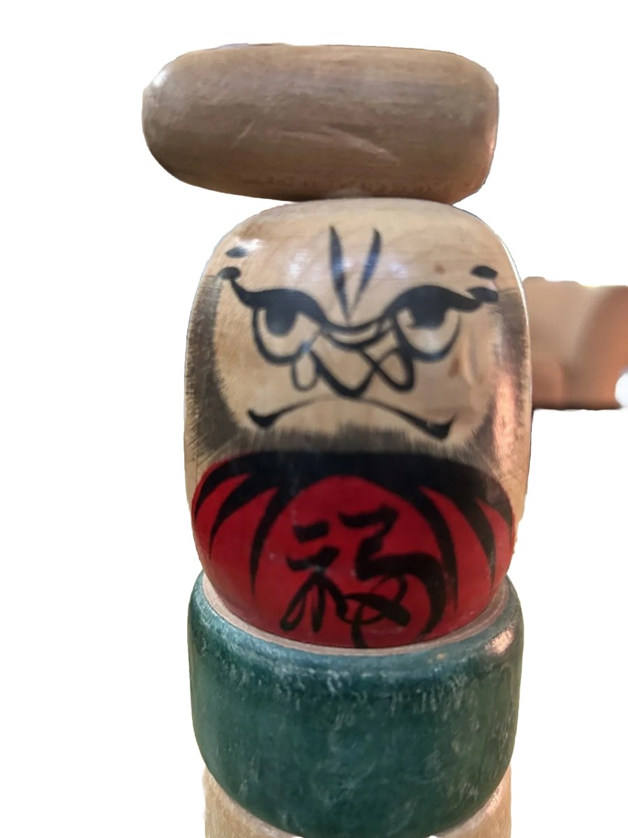 Japanese Daruma drop wooden made in Japan antique 6 pieces +