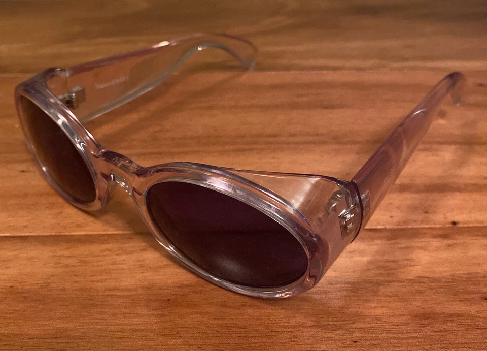 * Редкий винтажный * прозрачный BENSON и ASHLEY BA192 CE солнцезащитные очки овальный круглый женщин w чехол - Изображение 3 из 4