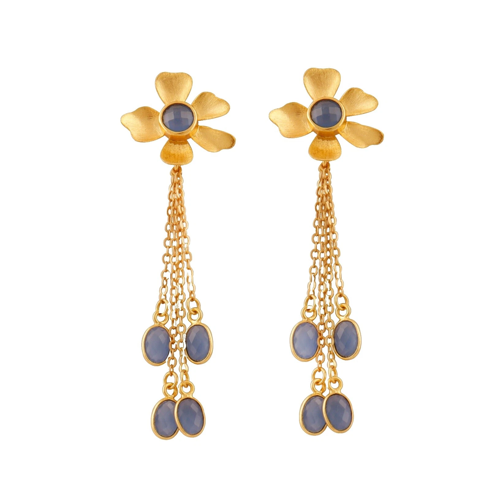 Joyería de Moda de Latón de Calcedonia