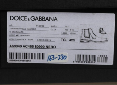 DOLCE & GABBANA Shoes Black Leather Chelsea Mid Calf Men DOLCE & GABBANA Shoes Black Leather Chelsea Mid Calf Men