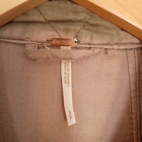 Giacca Free People Not Your Brother's Surplus verde invecchiato zip bottone taglia S - Foto 3 di 13