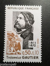 FRANCE 1972, timbre 1728, THEOPHILE GAUTIER, neuf**, MNH STAMP, CELEBRITY