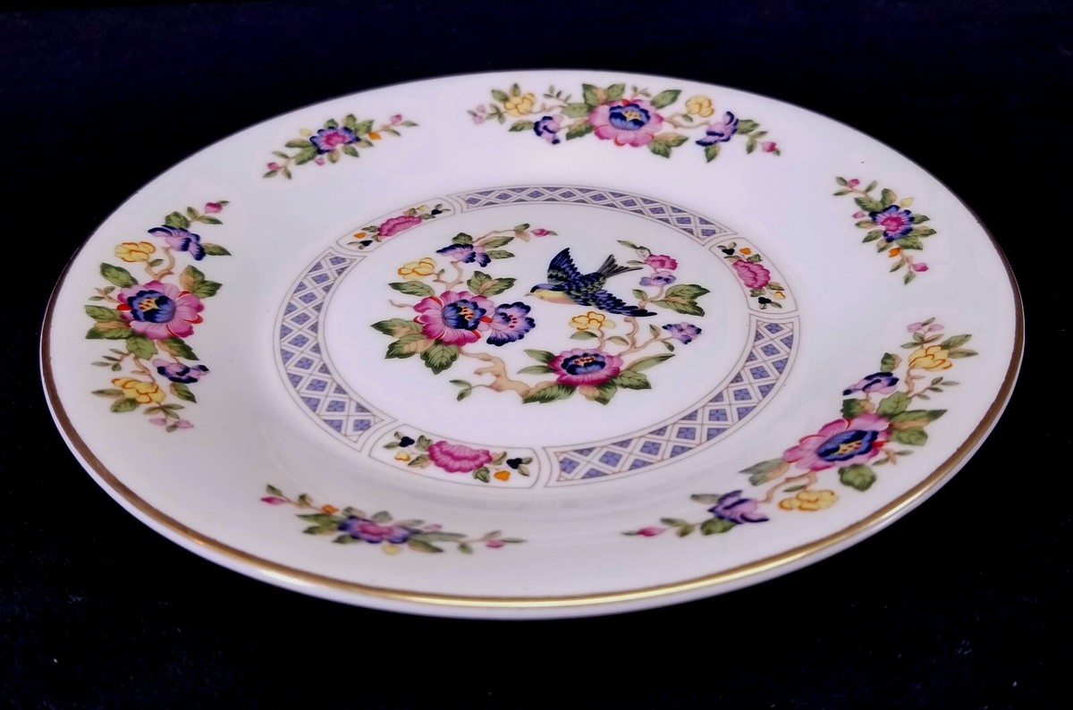 Vtg 1970s Aynsley China Capistrano 5 Piece Place Setting 3 Plates