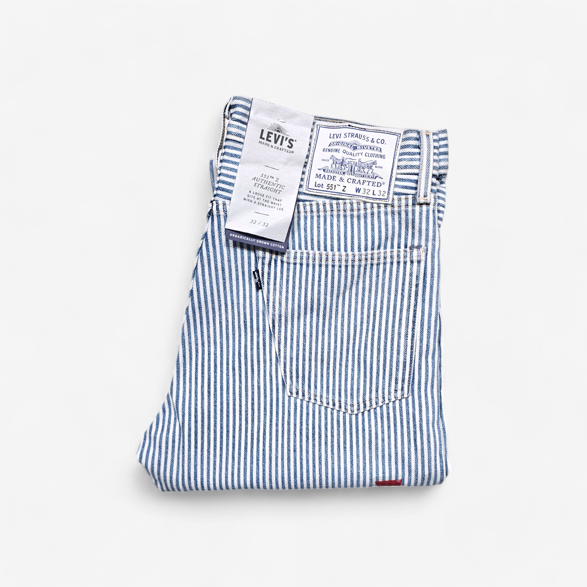 NWT Levi's Made&Crafted 551Z Striped Jeans Big E | eBay