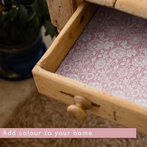 Fragrant ROSE Scented Drawer Liners PINK William Morris Design Pack of 5 Sheets - Picture 3 of 8