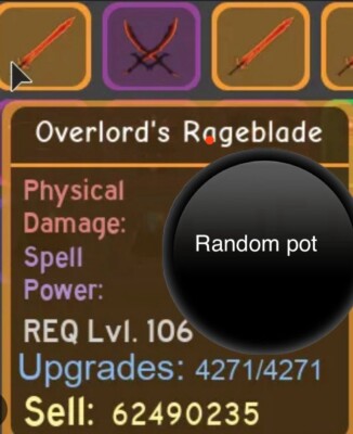 Roblox Dungeon Quest Overlord s Rageblade Legendary 