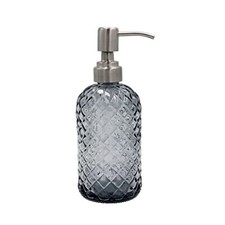 16oz Glass Liquid Soap Dispenser with Stainless Steel Pump for Kitchen Bathroom