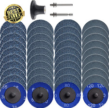 40Pcs 2" Quick Change Sanding Discs Set w/ 1/4" Holder for Grinder Rust Removal