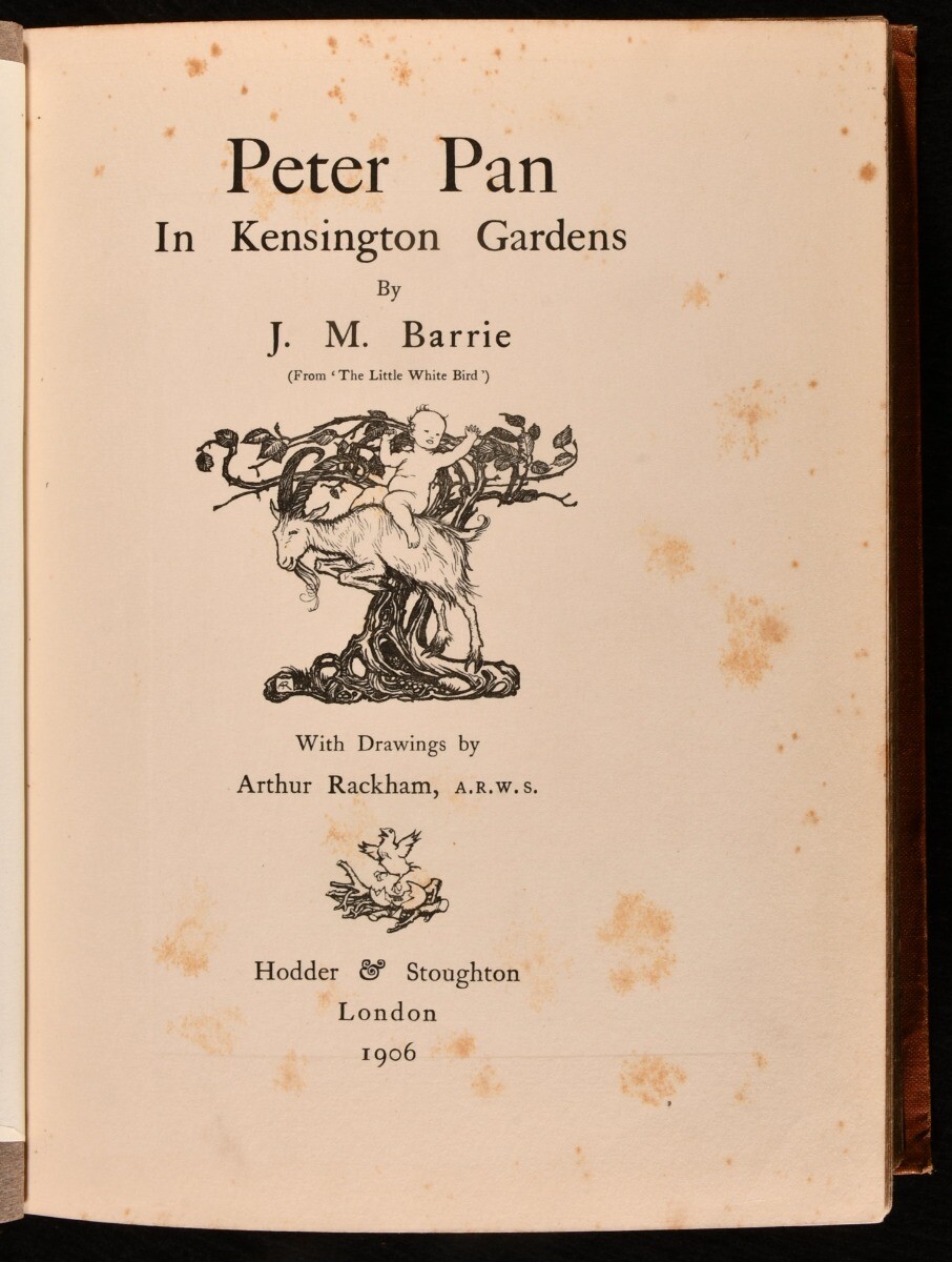 1906 Peter Pan in Kensington Gardens J M Barrie Arthur Rackham