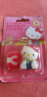 New Vintage Hello Kitty Sanrio Character Birthday Candle 3 Years 