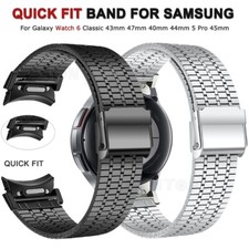 Metal Watch Band Stainless Strap For Samsung Galaxy Watch 6 5 4 Classic 43/46/47