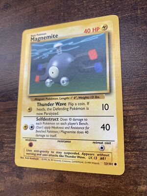 Pokmon TCG Magnemite Base Set 53/102 Regular Unlimited Common | eBay Pokmon TCG Magnemite Base Set 53/102 Regular Unlimited Common | eBay