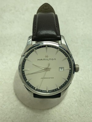 Hamilton Jazzmaster H324510 Silver Dial Men's Quartz Watch Wristwatch Japan Rare