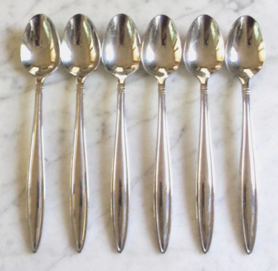 6 Reed & Barton Celebration Stainless Korea 7 3/8in Ice Tea Spoons, 2 Sets Avail