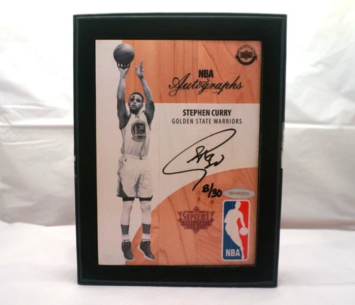 2016-17 UD Authenticated Supreme Hardcourt Stephen Curry GU Floor Auto /30