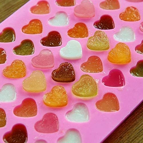 1/2/3 Pack 55-Cavity Hearts Silicone Moulds for Baking Wax Melts Chocolate Molds - Picture 11 of 16