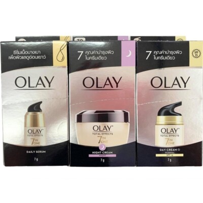 6x OLAY Total Effects 7 In 1 Anti Aging Day Cream /Night Cream /Serum .