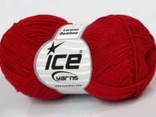 8-Skein Lot Lorena Bamboo Yarn fine summer 8x50g Red