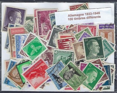 Deutschland zwischen 1933 und 1945 Lot von 100 verschiedenen Marken