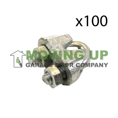 Aluminum Cable Clamps 1/8'' Lot of 100 Aircraft Cable Galvanized