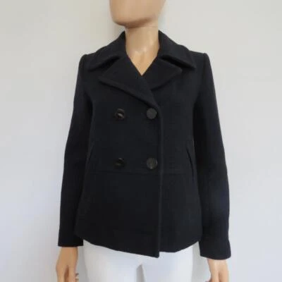 Chloé — Chloe Navy Wool Double Breasted/Pea Coat Size 34