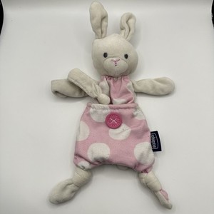 Chicco Pocket Buddies Pink Polka Dot Bunny Rabbit Pacifier Holder