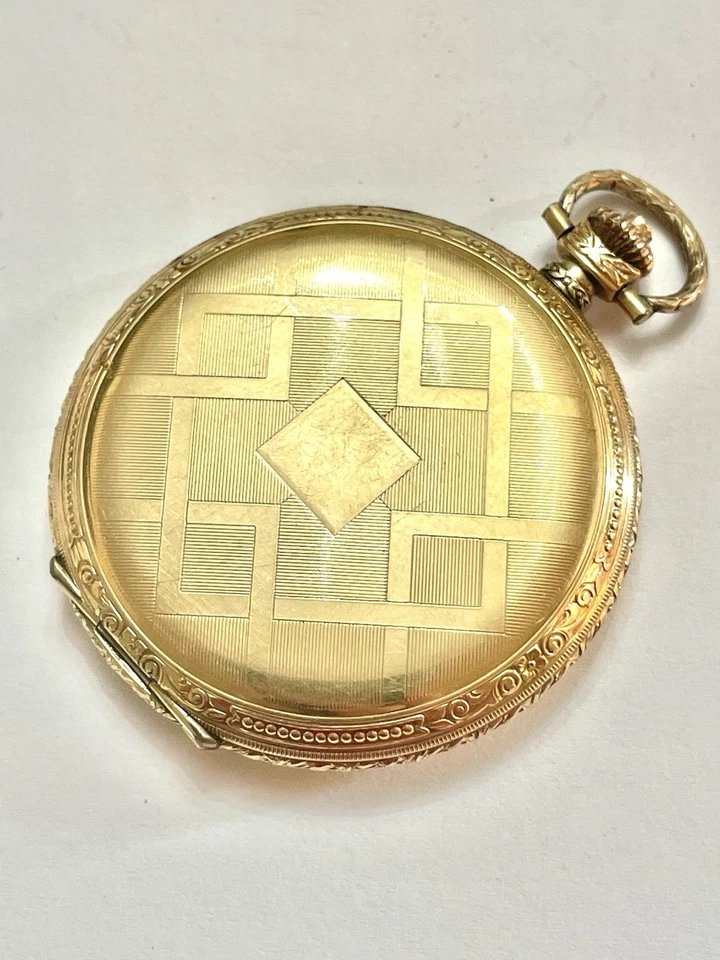 Excelente ELIDA Swiss Raro 16J Ajustable Reloj Bolsillo Cazador Completo Lleno de Oro Funcionando Foto 3 de 4
