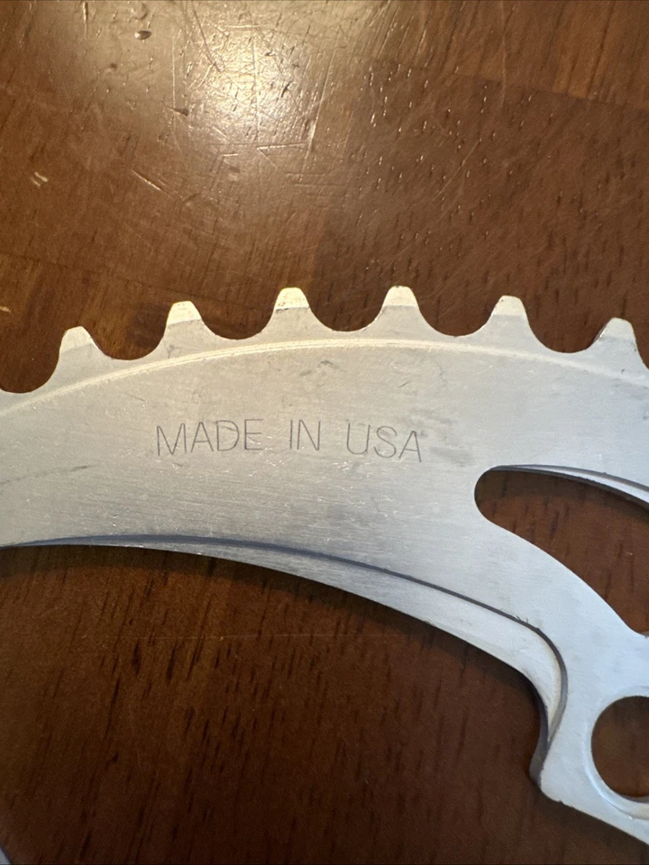 Передняя звездочка Vuelta USA — 53 зуба — 130 BCD — 5 болтов — серебристый сплав — б/у - Изображение 3 из 4