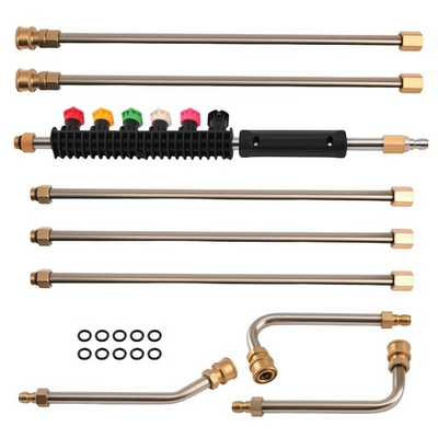 #ad 4000PSI Pressure Washer Accessories Kit 97inch 6 Wands 6 Tips 3 Curved Rods $29.75