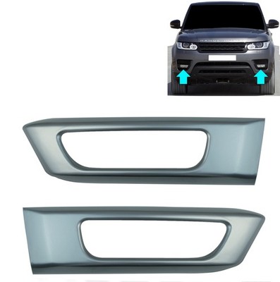Silber Front Stoßstange Nebelscheinwerfer Blende Einfassungen für RR Sport L494 2014-2017