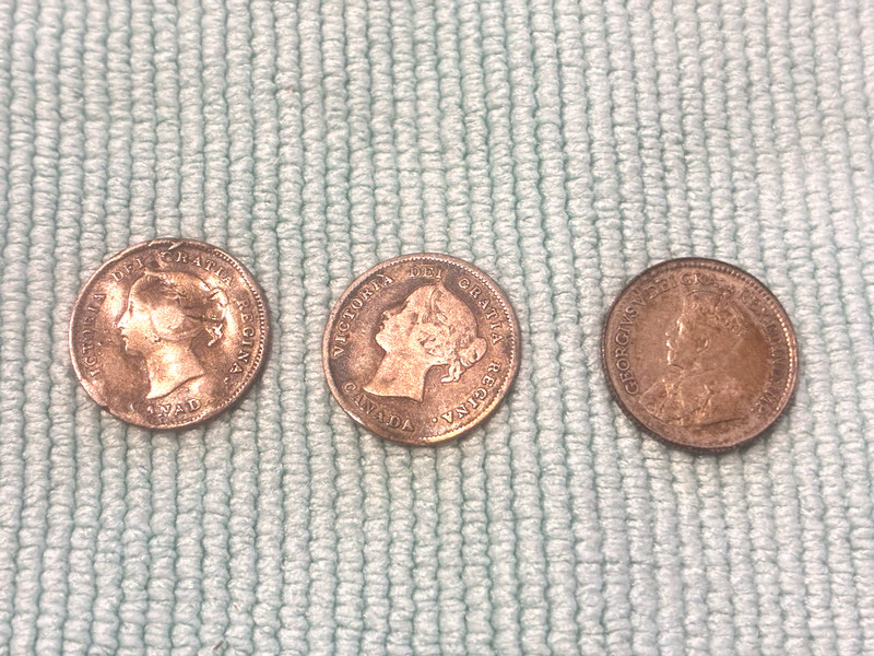 Canada Silver Five Cents 1893, 1898, 1920  / SILVER