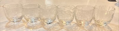 Carlo Moretti Style Murano Tumblers Glasses Swirls Set Of 6 Modern Contemporary