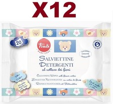 12PCS TRUDI BABY CARE CLEANING WIPES 20 TRAVEL WIPES
