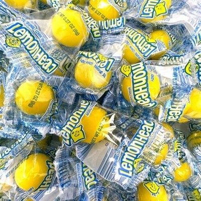 Lemon Candy Hard Candies Individually Wrapped Heads Bulk Natural Flavor 1lb 16oz