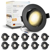 10X Viona Led Aufbauspot Einbaustrahler Schwenkbar 3CCT 4W Warm Neutral Kalt