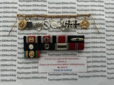 German WW2 Veteran 1957 Miniature Chain and Ribbon Bar Honor Roll Close Combat