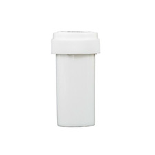 50 Pack 13 Dram Push Turn Reversible Cap Vials Pill Herb Bottles with Lids White