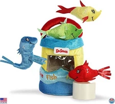 Aurora® Dr. Seuss™ Fish Plush Toy - 8-Inch Colorful Stuffed Animal for Kids