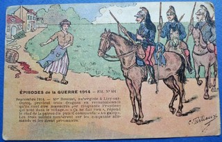 ÉPISODES de la GUERRE 1914 CPA écrite dans les tranchées