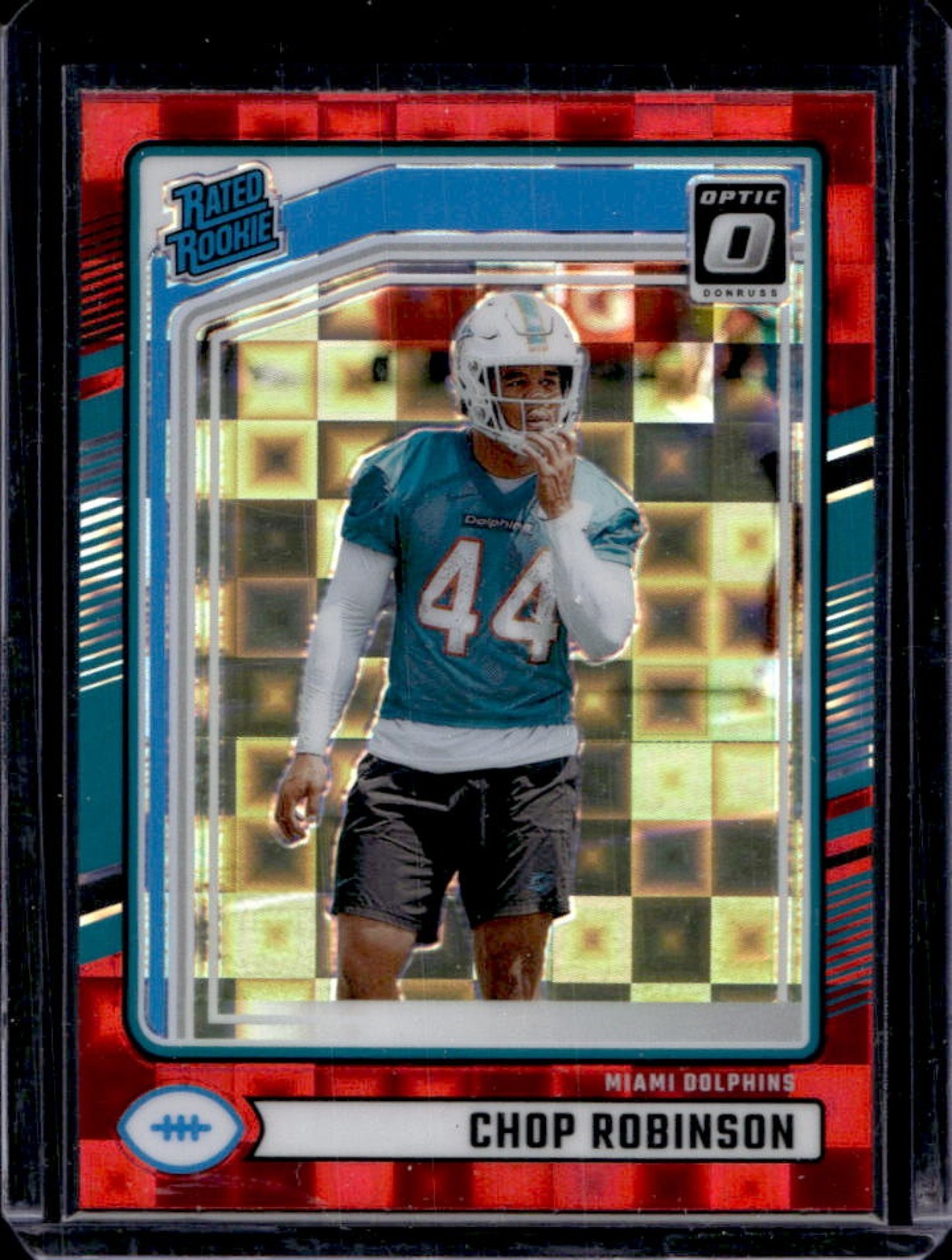 2024 Donruss Chop Robinson Optic Rated Rookie Preview Red Pandora #351 Dolphins