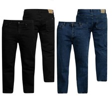 Rockford Mens Carlos Stretch Jeans Comfort Fit Black Blue Waist 30"-60" (CARLOS)