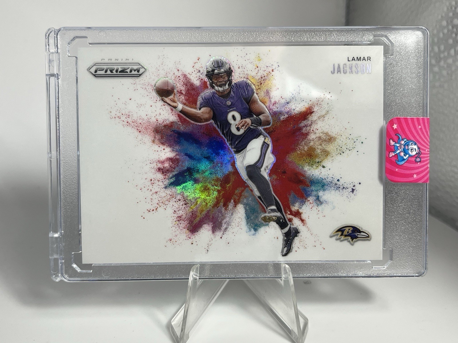 2024 Panini Prizm Football Lamar Jackson Colorblast Case Hit SSP #27