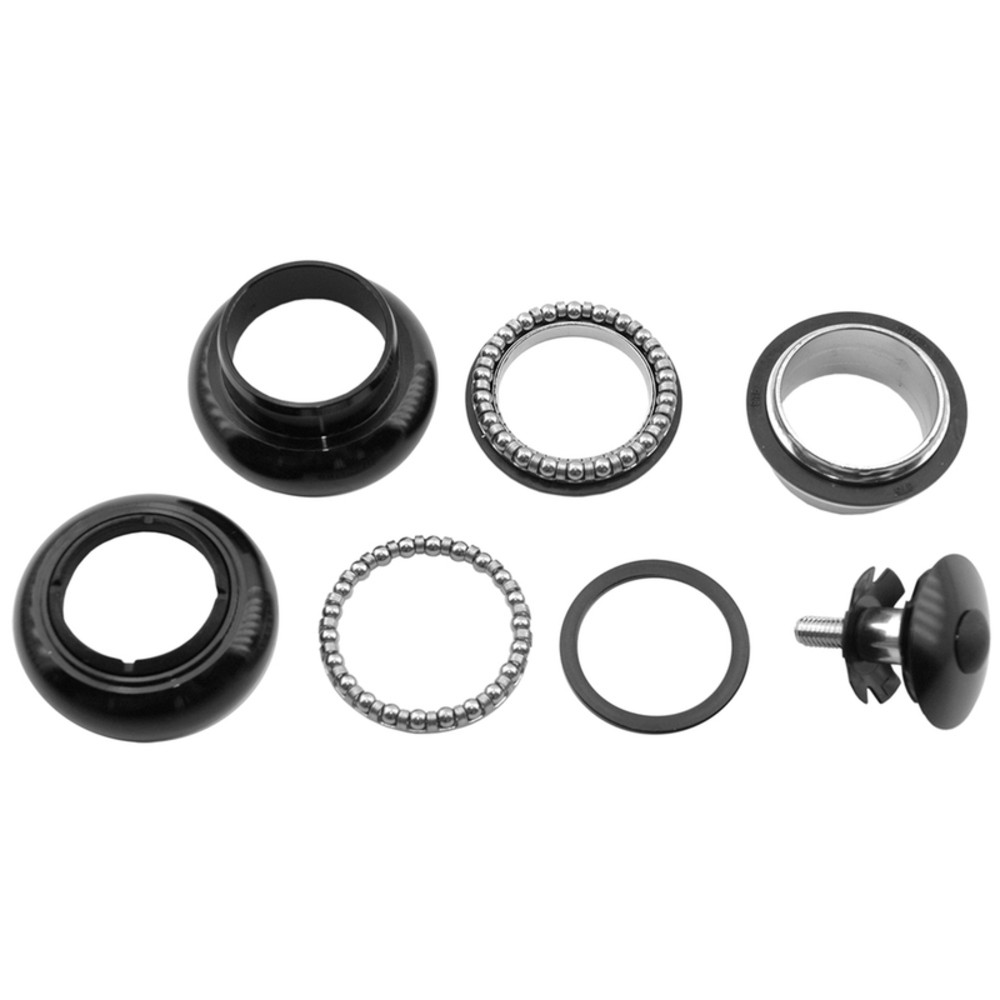 A-Head Bicycle Steering Set. Aluminum 1-1/8. Black For Bike