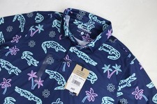 Mens M Medium Chubbies The Neon Glades Performance Golf Polo Shirt NEW
