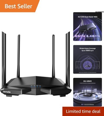 Dual-Band WiFi Router with Smart App & Parental Controls - AC1200 Performance